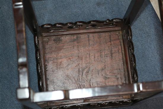 A quartetto of Chinese hardwood tables, H.67cm